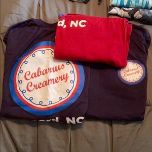 Three Cabarrus Creamery Shirts
